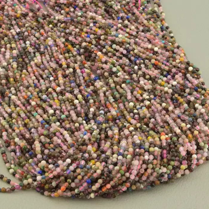 🏷️️ Намистини Самоцвіти 39 см. 2,3 мм. на нитці (натуральне каміння, без застібки) ss_104466