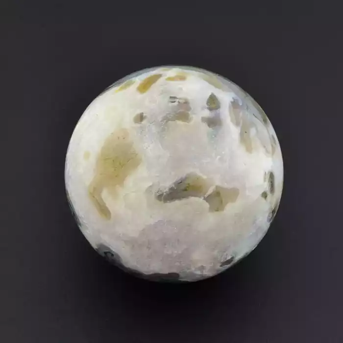 🏷️️ Куля агат (69х69 мм, зелений, сірий, одиничний екземпляр) ss_105070