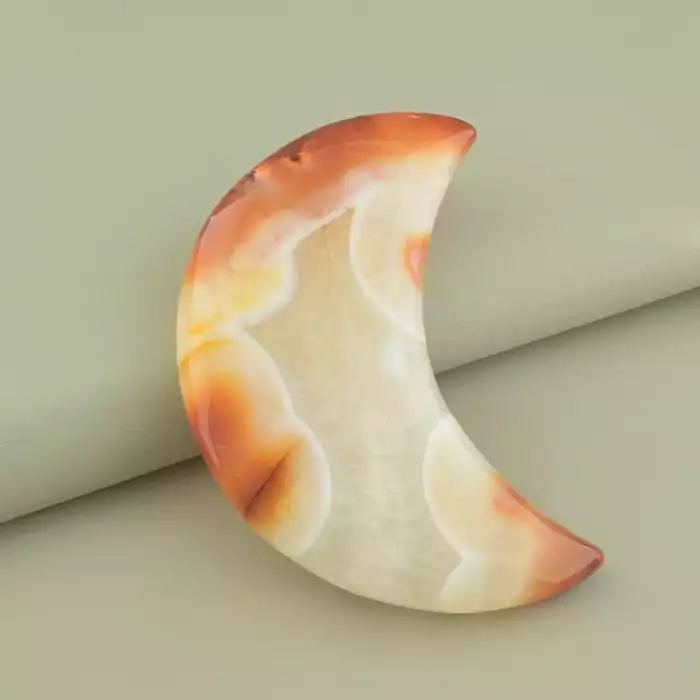 🏷️️ Зразок місяць сердолік (120х55 мм, одиничний екземпляр, коричневий) ss_105382