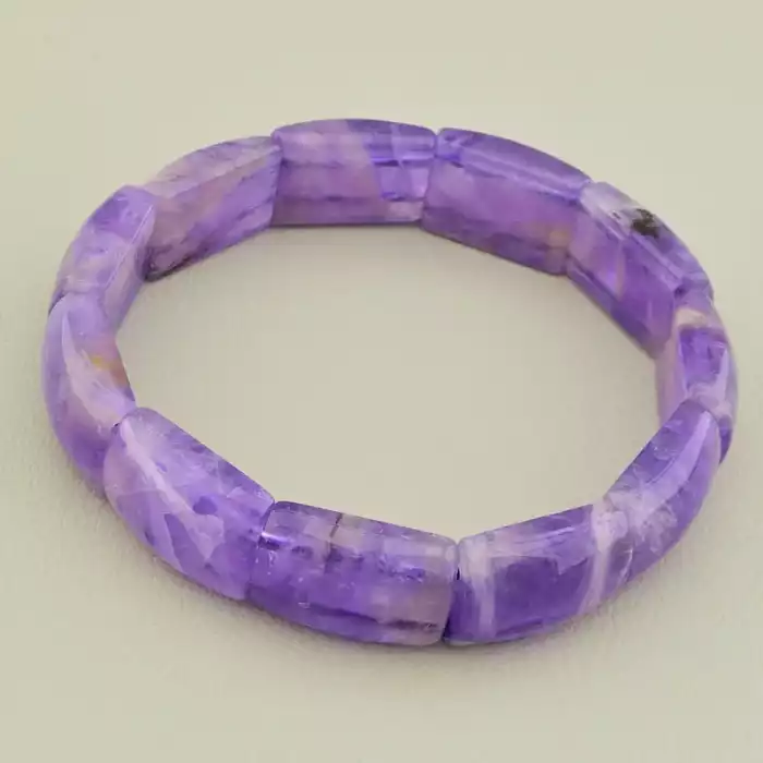 🏷️️ Браслет на резинці Аметист 19 см F-105587