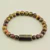 🏷️️ Браслет на резинці Тигрове око, Бичаче око 16 см F-105987