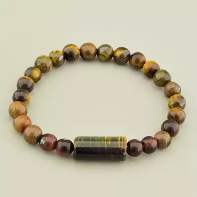 Браслет на резинці Тигрове око, Бичаче око 16 см