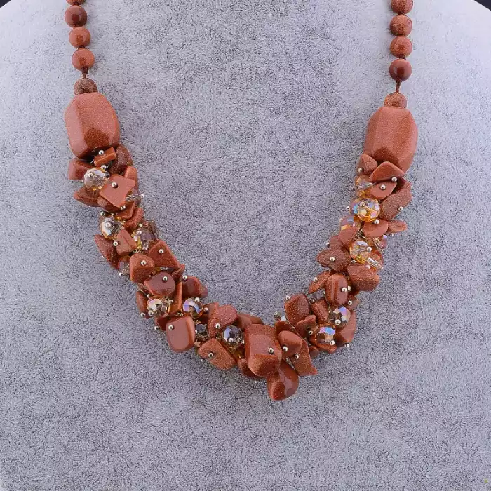 🏷️️ Намисто Авантюрин 52 см ss_11675