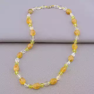 Намисто Цитрин, Чеський кришталь 52 см