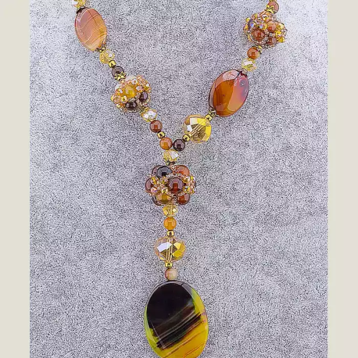 🏷️️ Намисто Агат 55 см ss_14747
