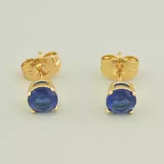 Сережки пусети мінімалі Xuping Фіаніт (позолота 18к)