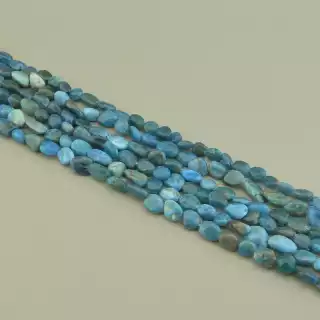 Намистини Апатит, Ларімар 39 см. на нитці (натуральне каміння, без застібки)