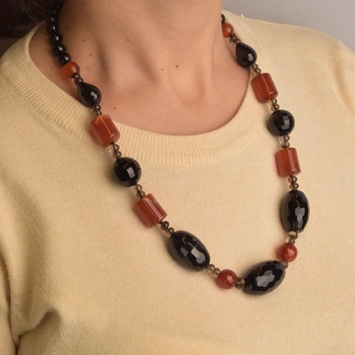🏷️️ Намисто Агат, Сердолік 59 см. ss_93676