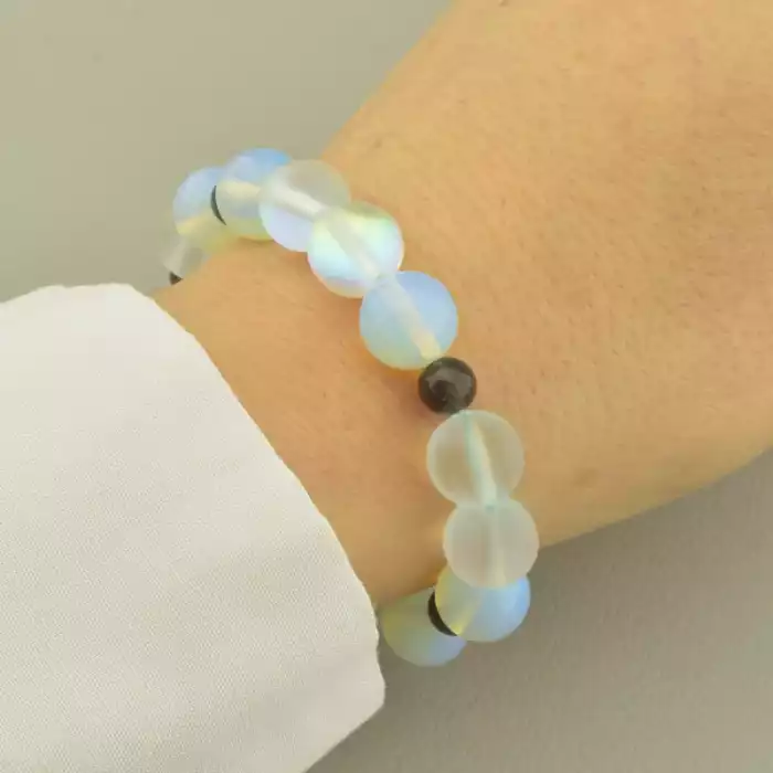 🏷️️ Браслет резинка Місячний камінь 16 см. ss_102472