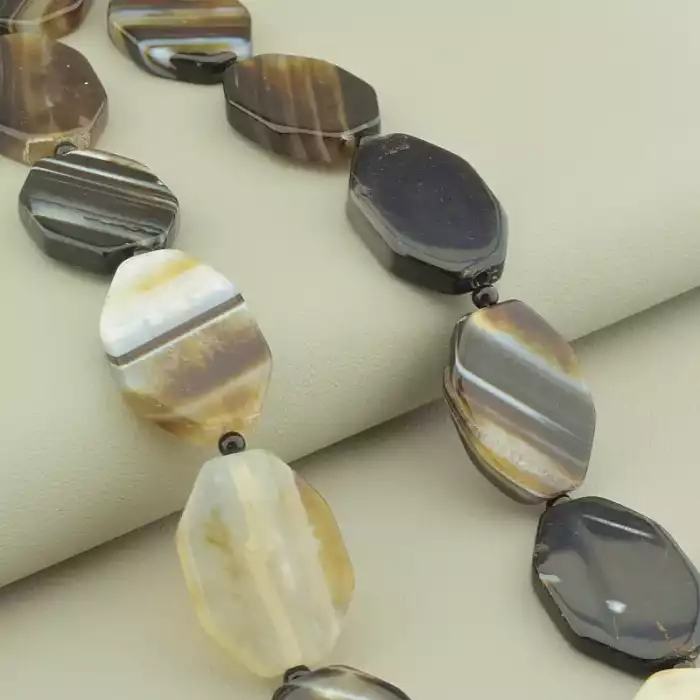 🏷️️ Намисто Агат 48 см. ss_103312