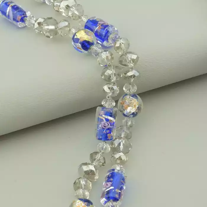 🏷️️ Намисто Муранское скло, Чеський кришталь 130 см ss_68334