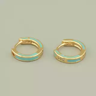 Сережки кільця Xuping Фіаніт (позолота 18к)