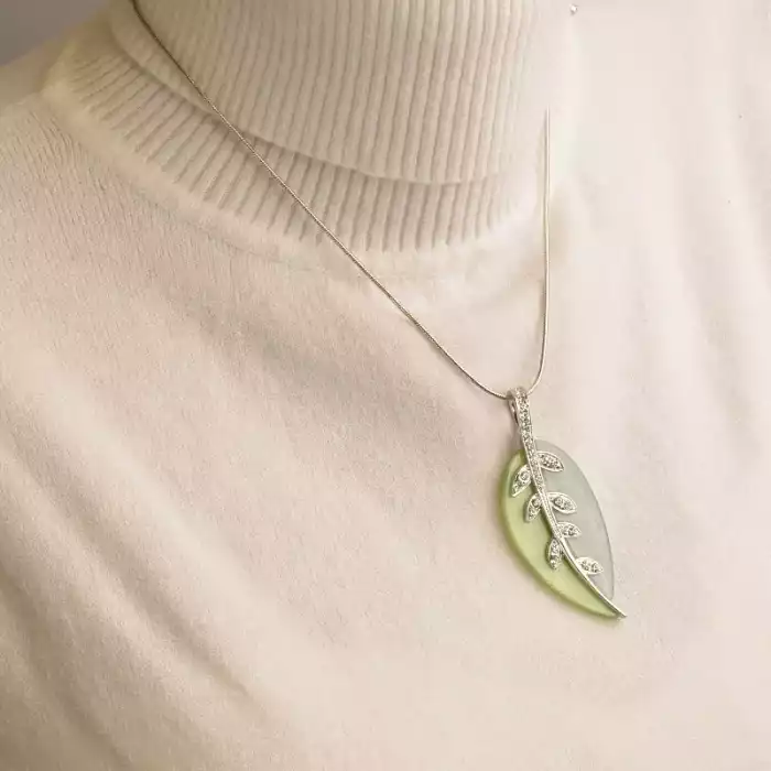 🏷️️ Підвіска + Сережки Сrystal 45 см ss_80079