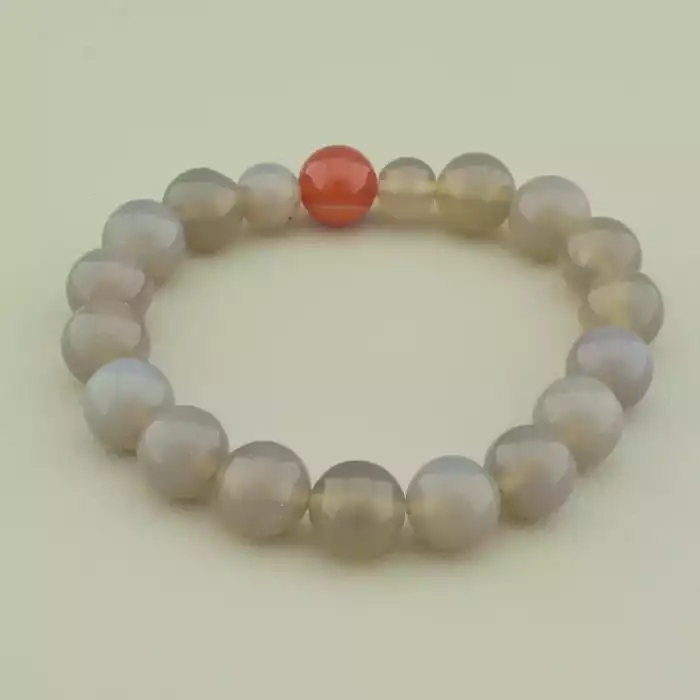 🏷️️ Браслет резинка Агат, Сердолік 18 см. ss_97403