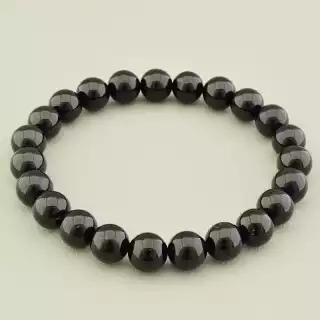Браслет резинка Турмалін (17 см, без замку, кулька)