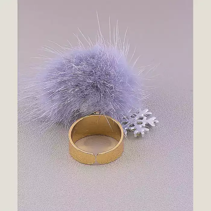 🏷️️ Каблучка роз'ємна Fashion хутро натуральне ss_46337