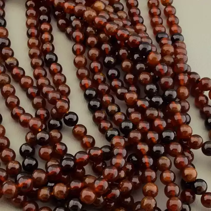 🏷️️ Намистини Гранат 38 см 6.5 мм. (без застібки) F-105588