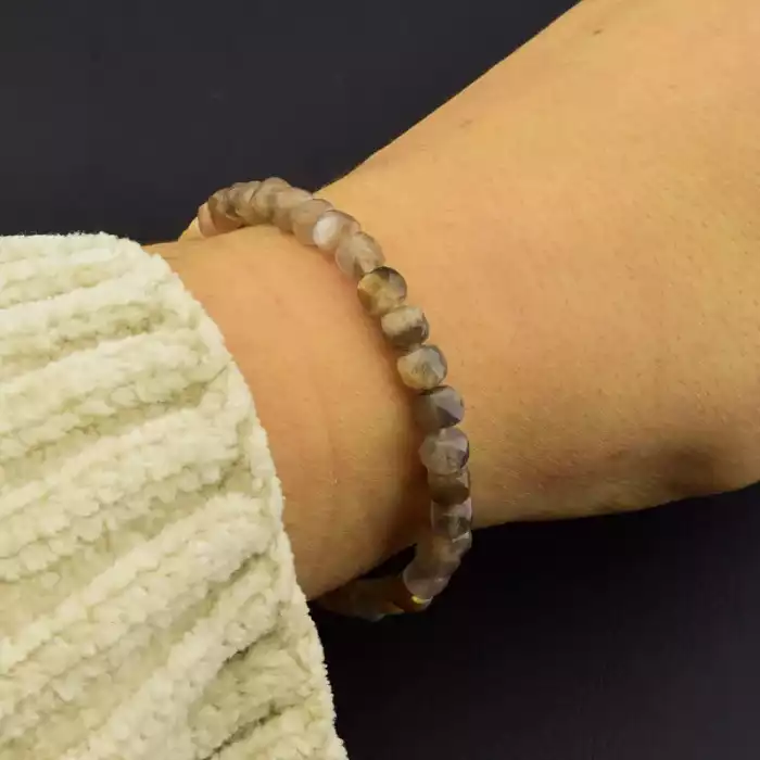 🏷️️ Браслет на резинці Сонячний камінь 17 см срібло (925) F-105788