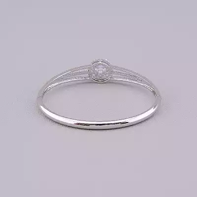 🏷️️ Браслет шарнірний Xuping Фіаніт 17 см (родій) F-71689