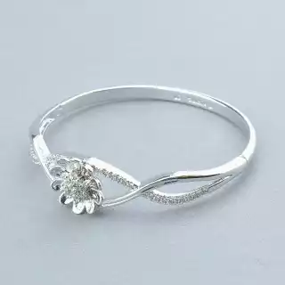 Браслет шарнірний Xuping Фіаніт (родій)