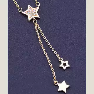 Підвіска зірки Xuping Фіаніт 45 см (позолота 18к)