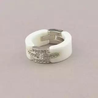 Каблучка Кераміка Фіаніт (родій)