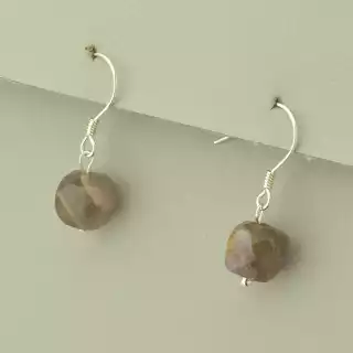 Сережки петля Флюорит (срібло 925 проба)