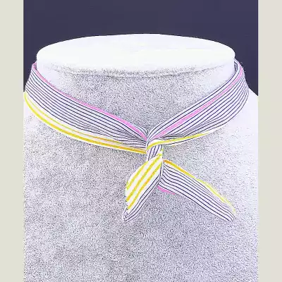 🏷️️ Чокер (браслет на руку без застібки) смугастий Flora Secret бавовна 42 см F-41800