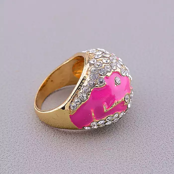 🏷️️ Перстень емаль Сrystal (позолота 18к) ss_42878