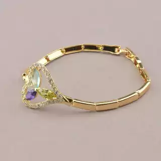 Браслет складний Xuping Фіаніт 19 см (позолота 18к)