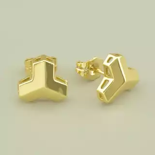 Сережки модні пусети Xuping (позолота 18к лимонна)