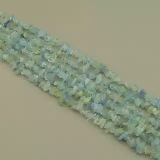Намистини Аквамарин 84 см. на нитці (натуральне каміння, без застібки)