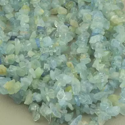 🏷️️ Намистини Аквамарин 84 см. на нитці (натуральне каміння, без застібки) F-103516