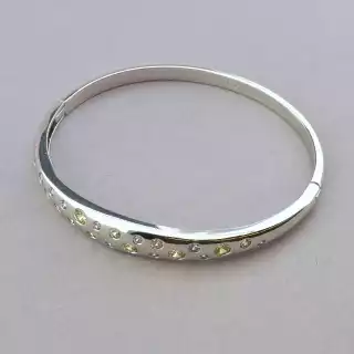 Браслет шарнірний Xuping Фіаніт (родій)