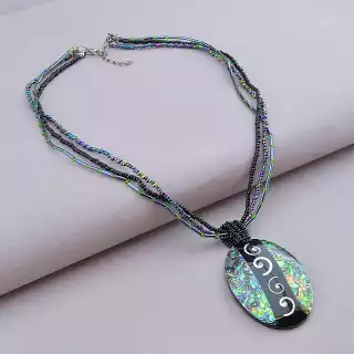 Підвіска Галіотіс, Бісер 47 см (сталь)