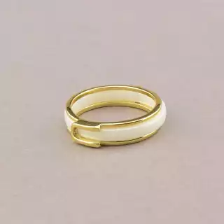 Каблучка Кераміка (позолота 18к лимонна)