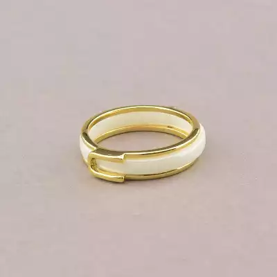 Каблучка Кераміка (позолота 18к лимонна)