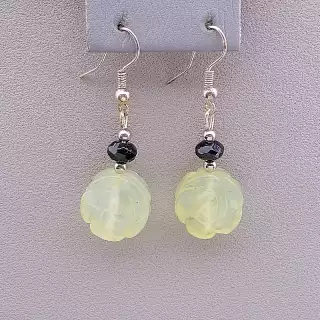 Сережки петля Агат, Чеський кришталь