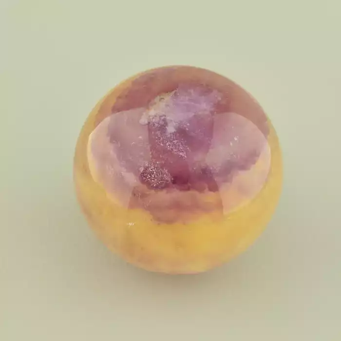 🏷️️ Куля Флюорит (47х47 мм, фіолетовий, жовтий, одиничний екземпляр) ss_105072