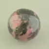 🏷️️ Куля родоніт (59х59 мм, одиничний екземпляр, рожевий, чорний) F-105384