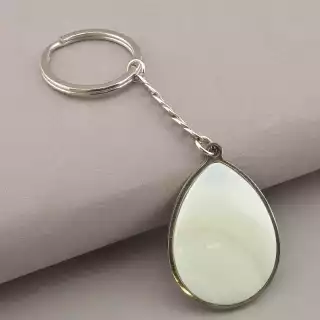 Брелок капля Stainless Steel Перламутр 11х30 мм