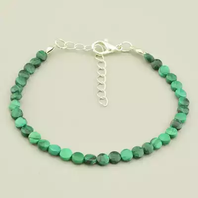 Браслет на карабіні Малахіт 18 см