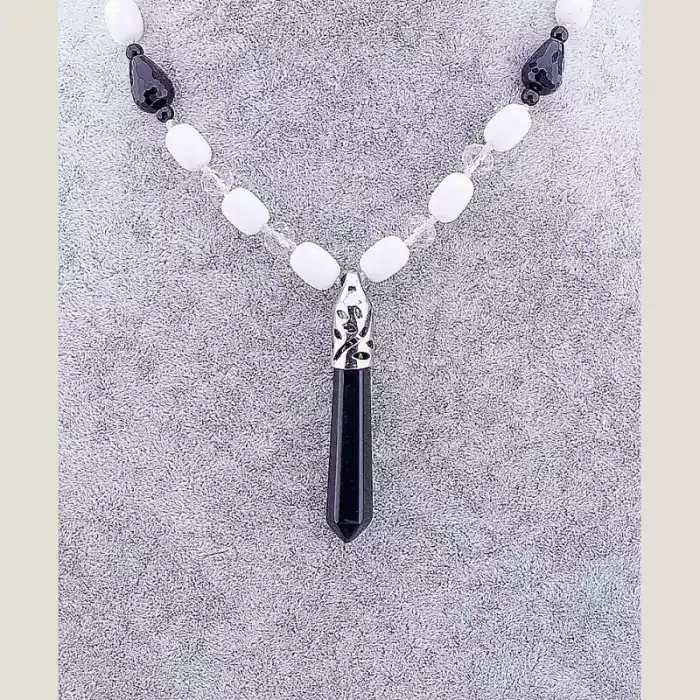 🏷️️ Намисто Агат, Кахолонг 70 см ss_52463