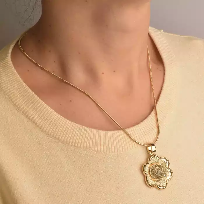 🏷️️ Підвіска + Сережки Фіаніт 45 см. (позолота 14k (лимонна)) ss_92503