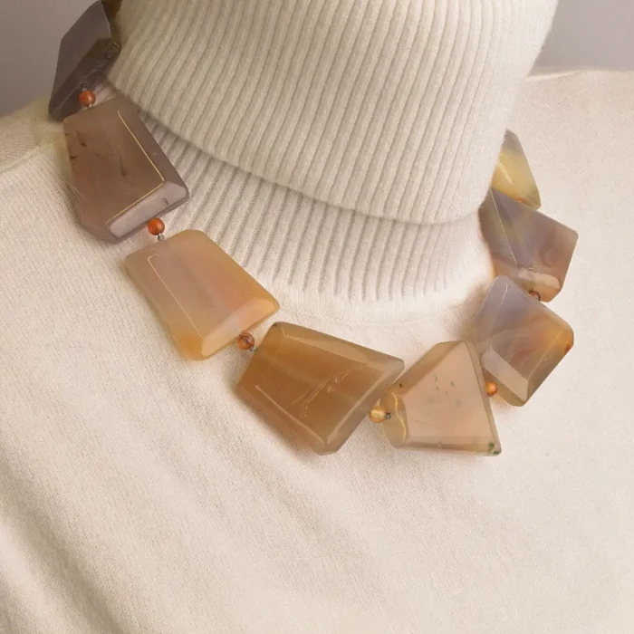 🏷️️ Намисто Агат 44 см. ss_93079