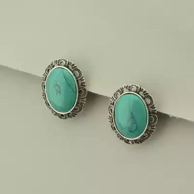 🏷️️ Підвіска+Серьги Бірюза 45 см. F-100970