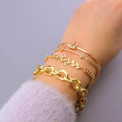🏷️️ Браслет з карабіном Fashion 19 см F-85844