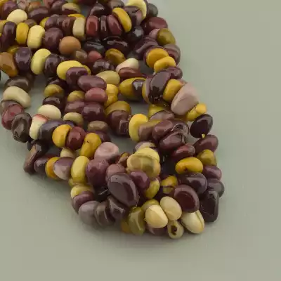 🏷️️ Намистини Яшма 41 см. на нитці (натуральне каміння, без застібки) в формі крихти F-93914