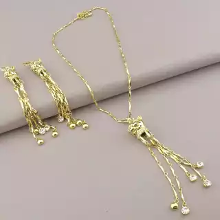 Підвіска + Сережки Abella Фіаніт 40 см.