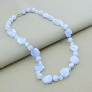 Намисто Сапфирин сталь 48 см.